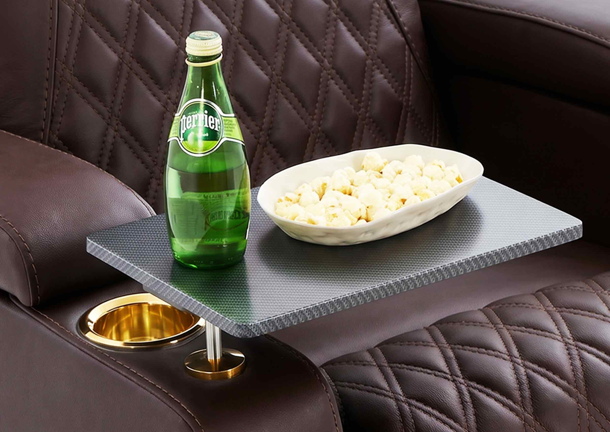 Chic Series Brown Power Recliner | Ambient Lighting Sofa