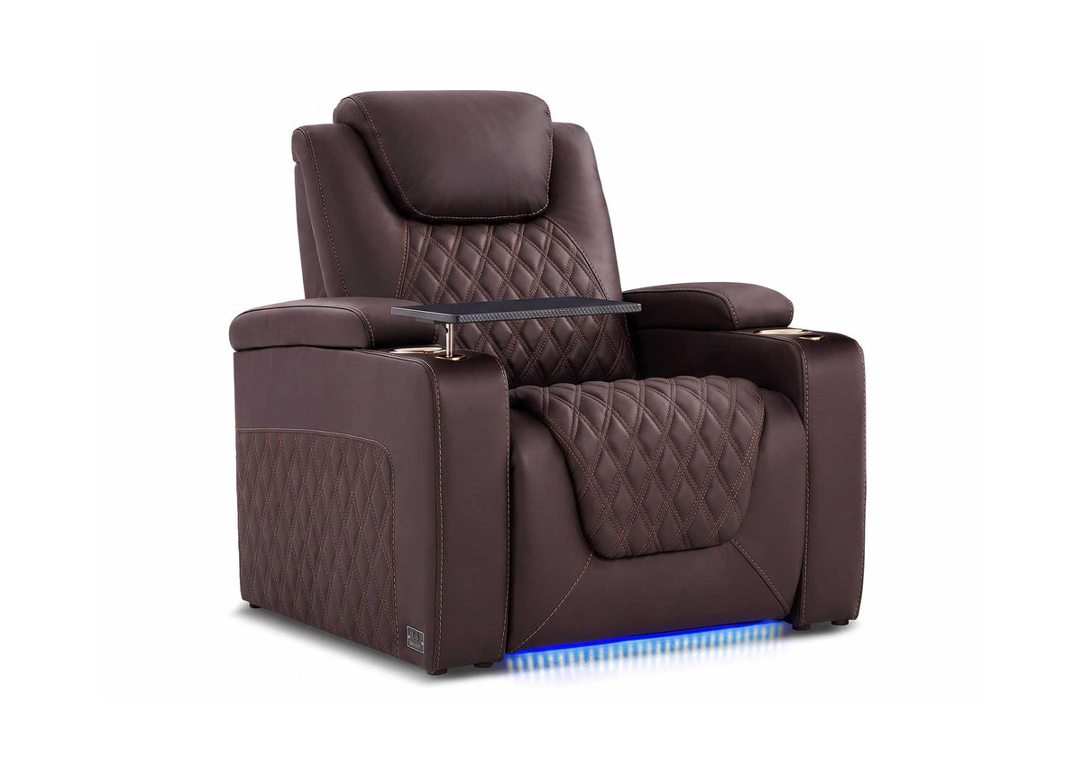 Weilianda Chic XL Series - Big & Tall Design | Single Theater Seating with 7- Color LED Lighting