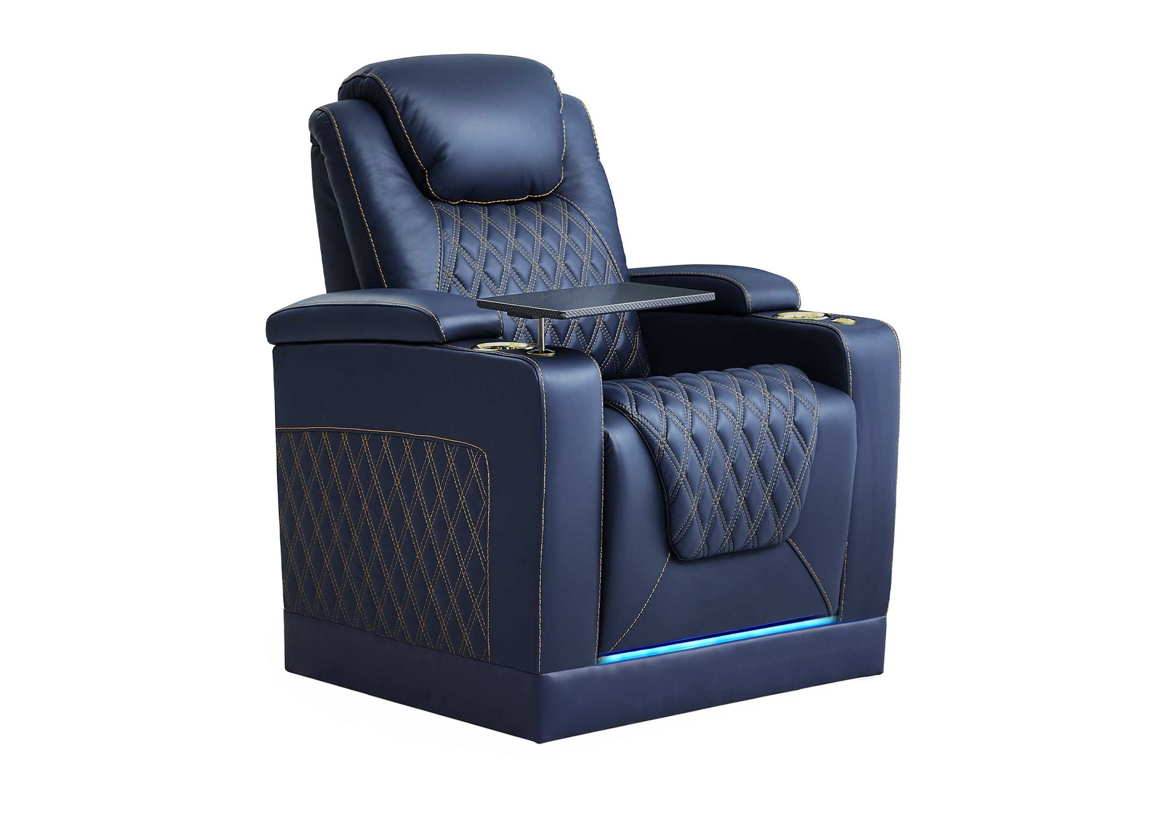 Weilianda Chic Riser Series Single Electric Reclining Chair | RGB Lighting for Media Room