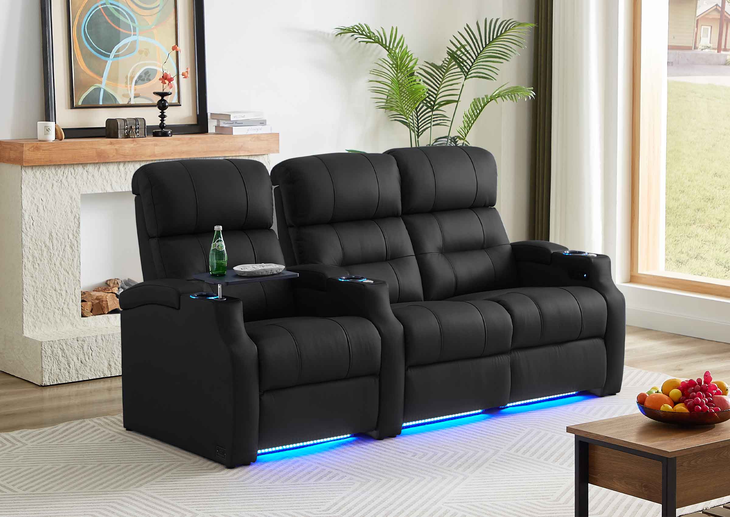 Weilianda Vanguard Power Reclining Loveseat Movie Theater Couch