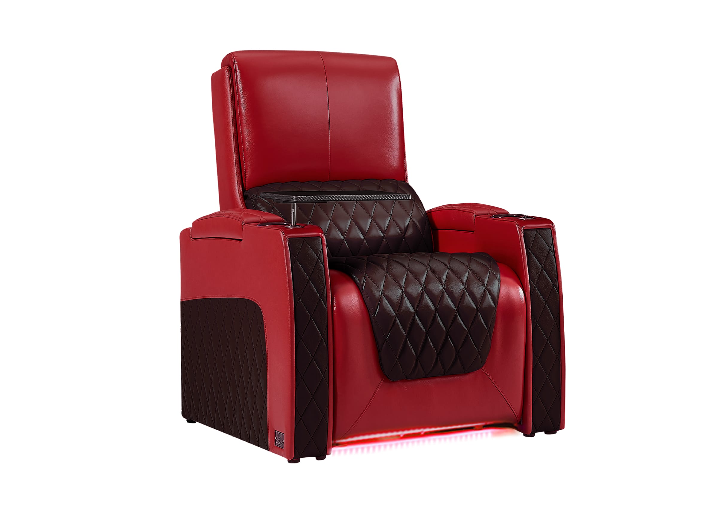 Weilianda AstroUltra Series Red Custom Dual-Color Single Recliner with Zero Gravity Seating