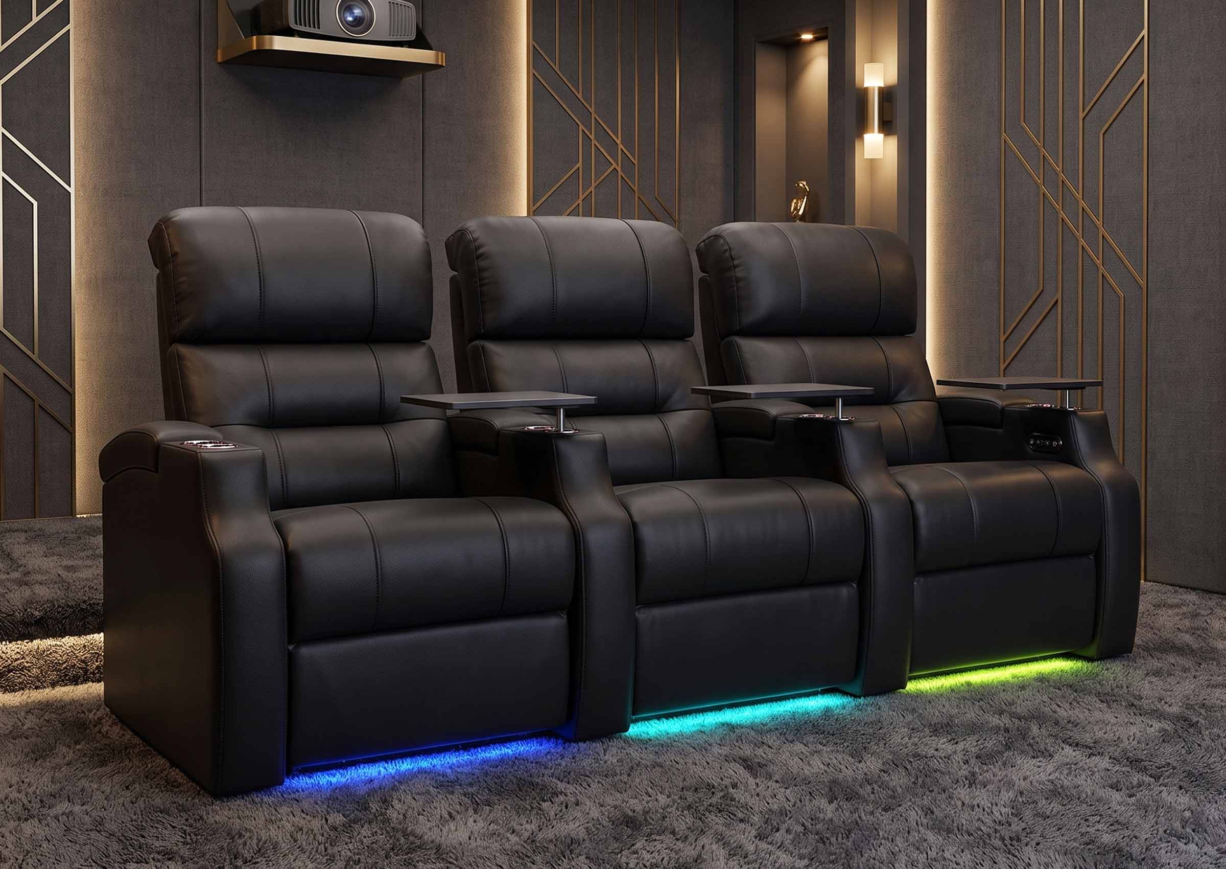 Weilianda Vanguard Series Movie Night Chair Power Recliner 3 seats