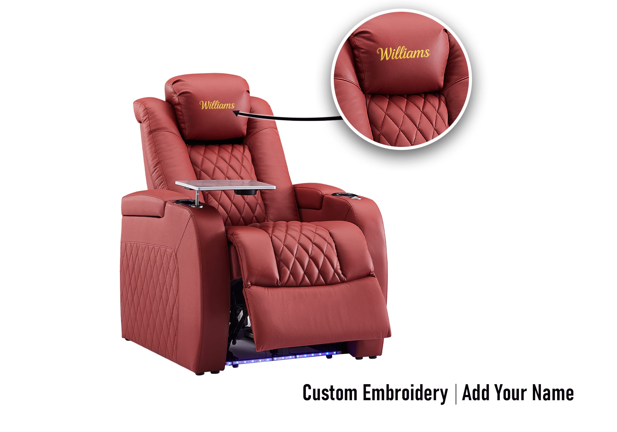 Weilianda FortLux Series Headrest Embroidery Custom Single Home Theater Recliner