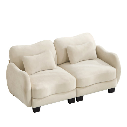 Oversized U-Shaped Chenille Sectional with Dual Movable Ottomans