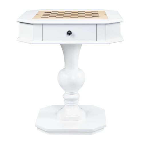 Classic Reversible Chess & Checkers Game Table with Storage Tray, Cherry Finish