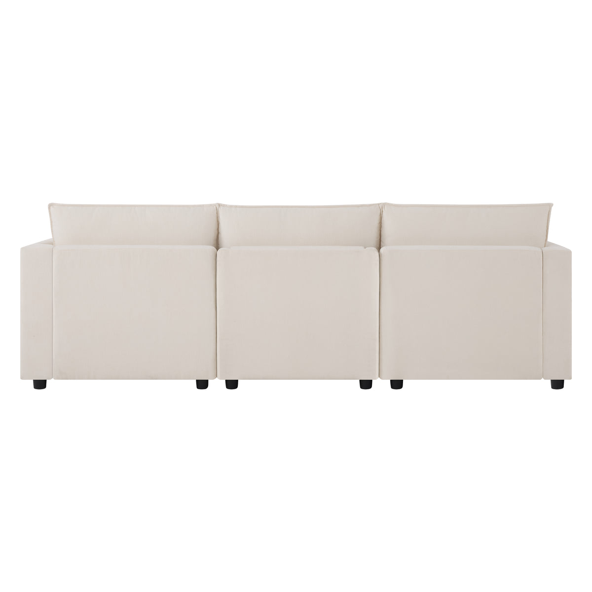 Versatile 98" U-Shaped Cloud Sectional with Storage Ottoman, Charging & Cup Holders