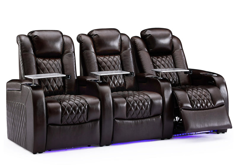brown home theater seating