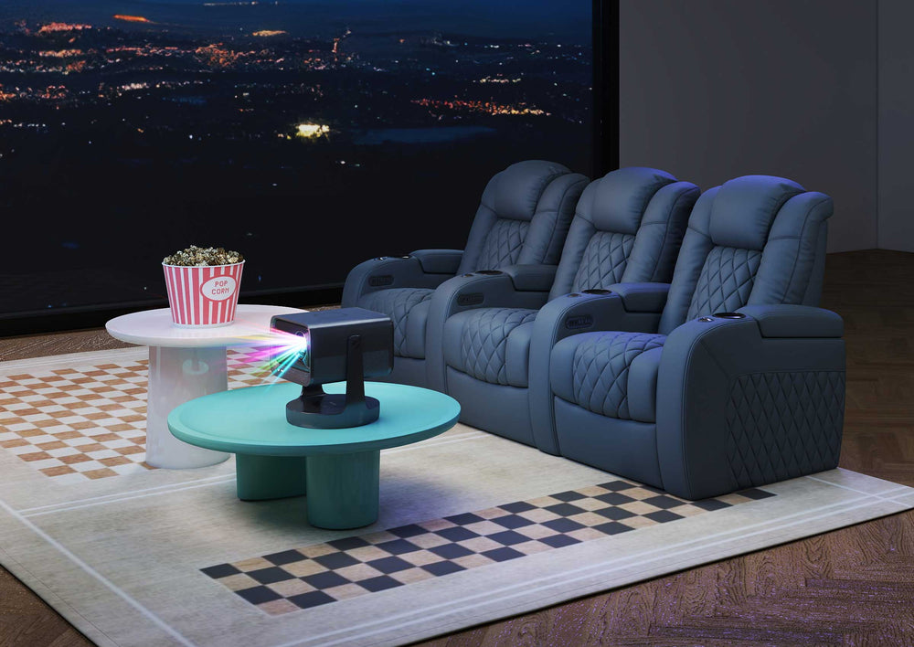 Blue Home Theater Seating | Luxury Series | Recliners