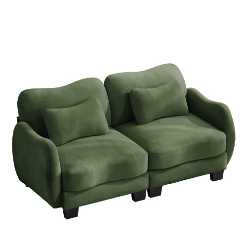 Oversized U-Shaped Chenille Sectional with Dual Movable Ottomans