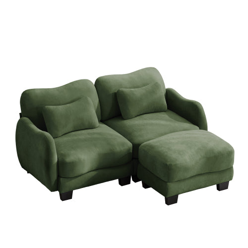 Oversized U-Shaped Chenille Sectional with Dual Movable Ottomans