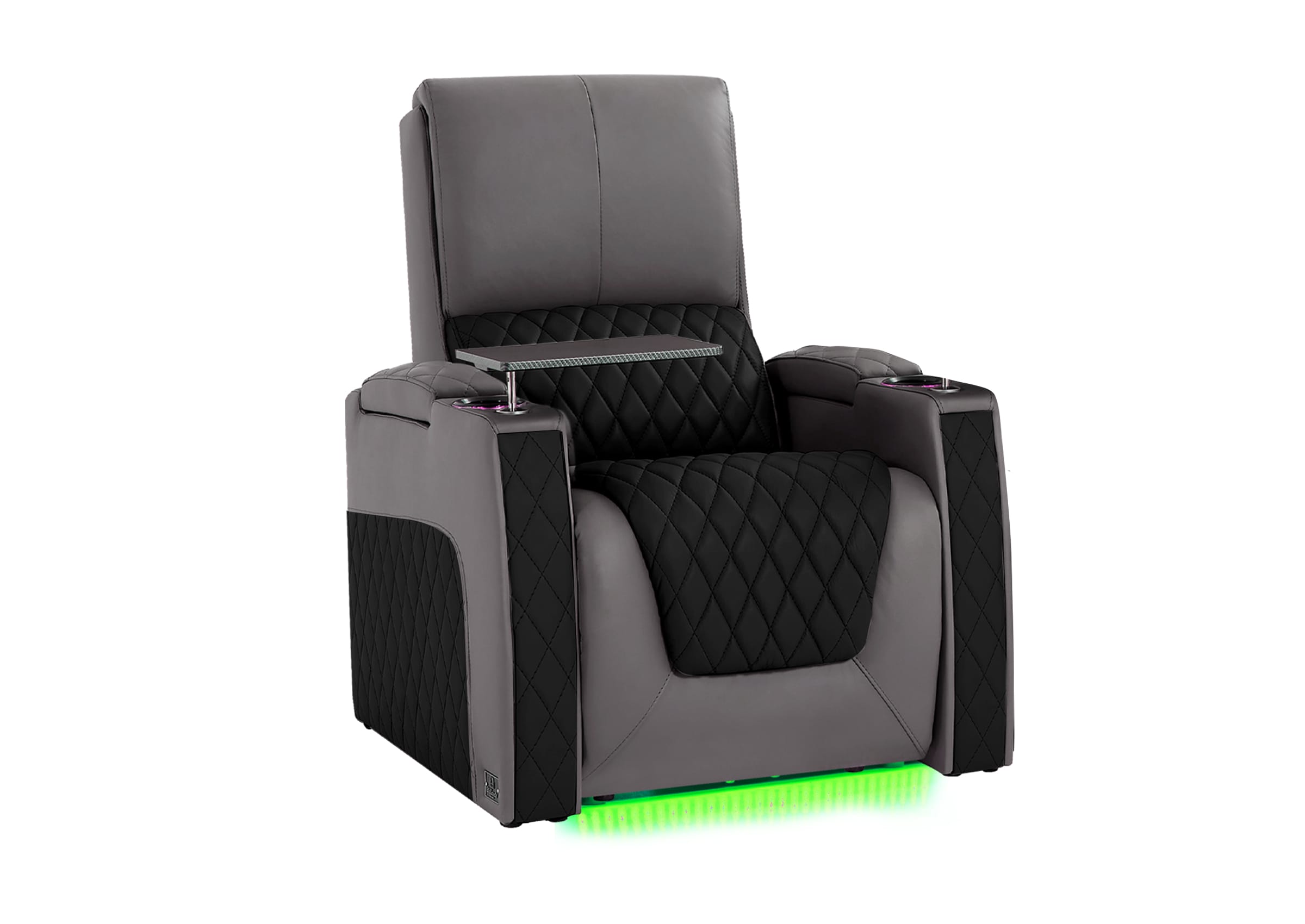 Weilianda AstroUltra Series Grey Custom Dual-Color Single Electronic Recliner with Tray Table