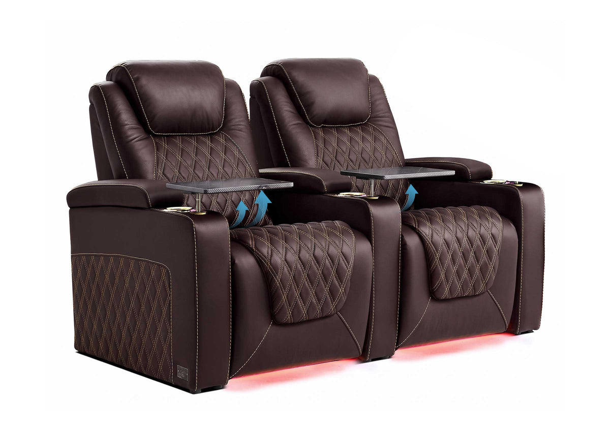 Weilianda Chic Lumbar Series 2-Seat Home Theater Sofa with Ergonomic Lumbar Support