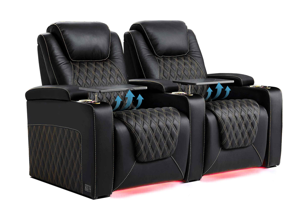 Weilianda Chic Lumbar Series 2-Seat Home Theater Sofa with Ergonomic Lumbar Support