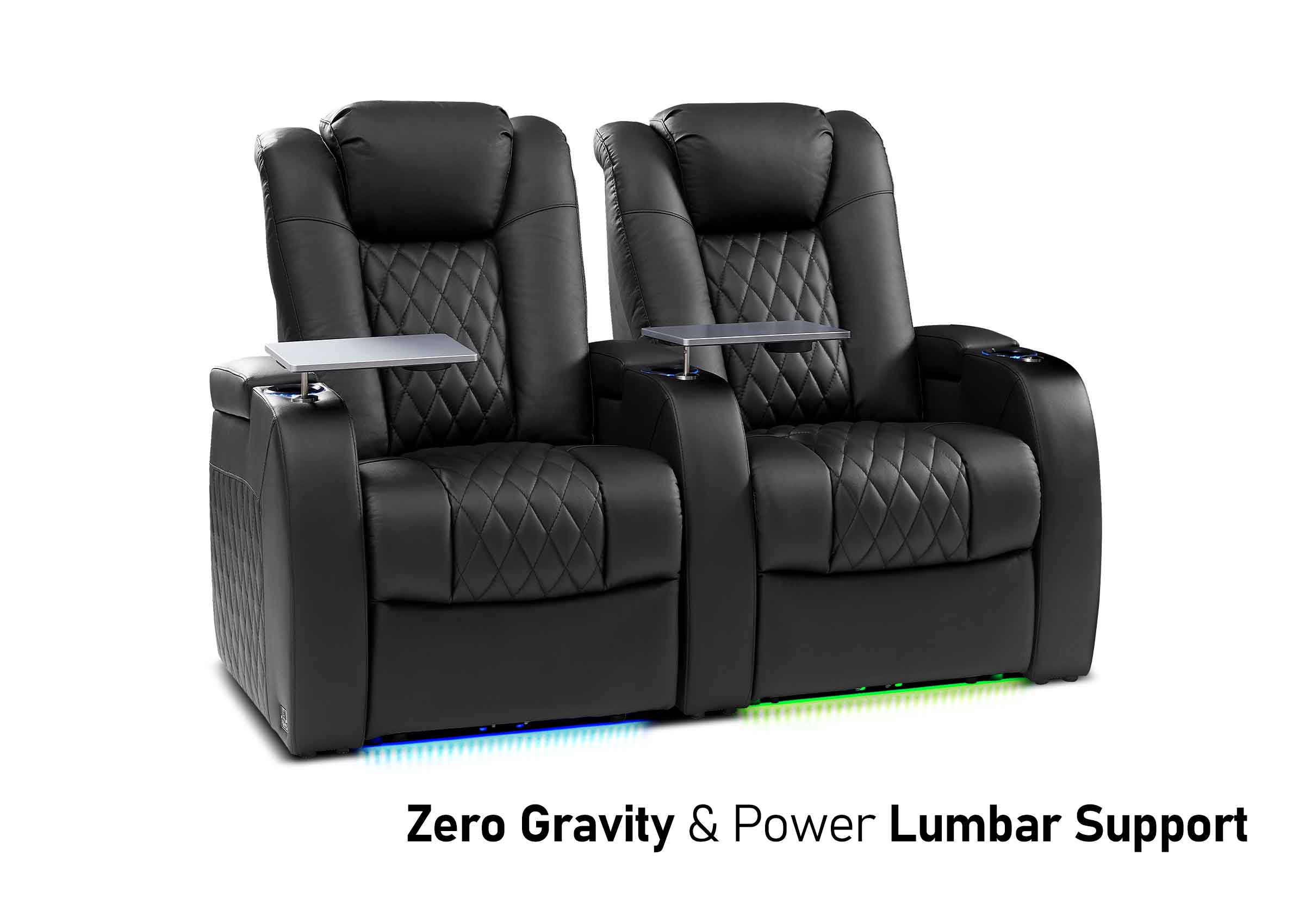 Weilianda Luxury Series Couple Seats Movie theater Power Recliner with Integrated Lumbar Support – Perfect for Movie Nights
