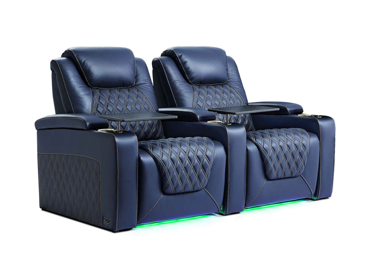 Weilianda Chic XL Series Two Seat Power Recliner | Roomy Design & Adjustable Power Headrest