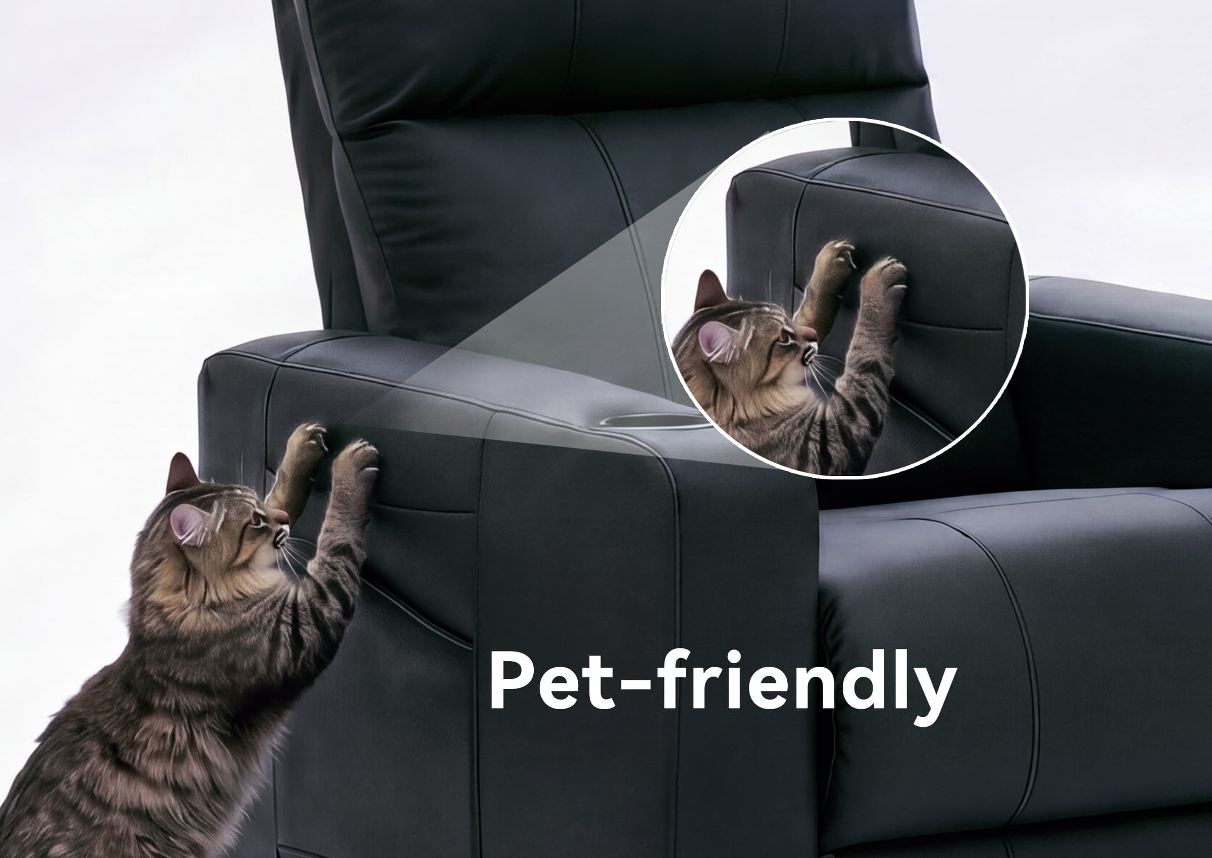 Weilianda ZeoFlex Series Zero Gravity Power Theater Recliner with RGB Ambient Lighting