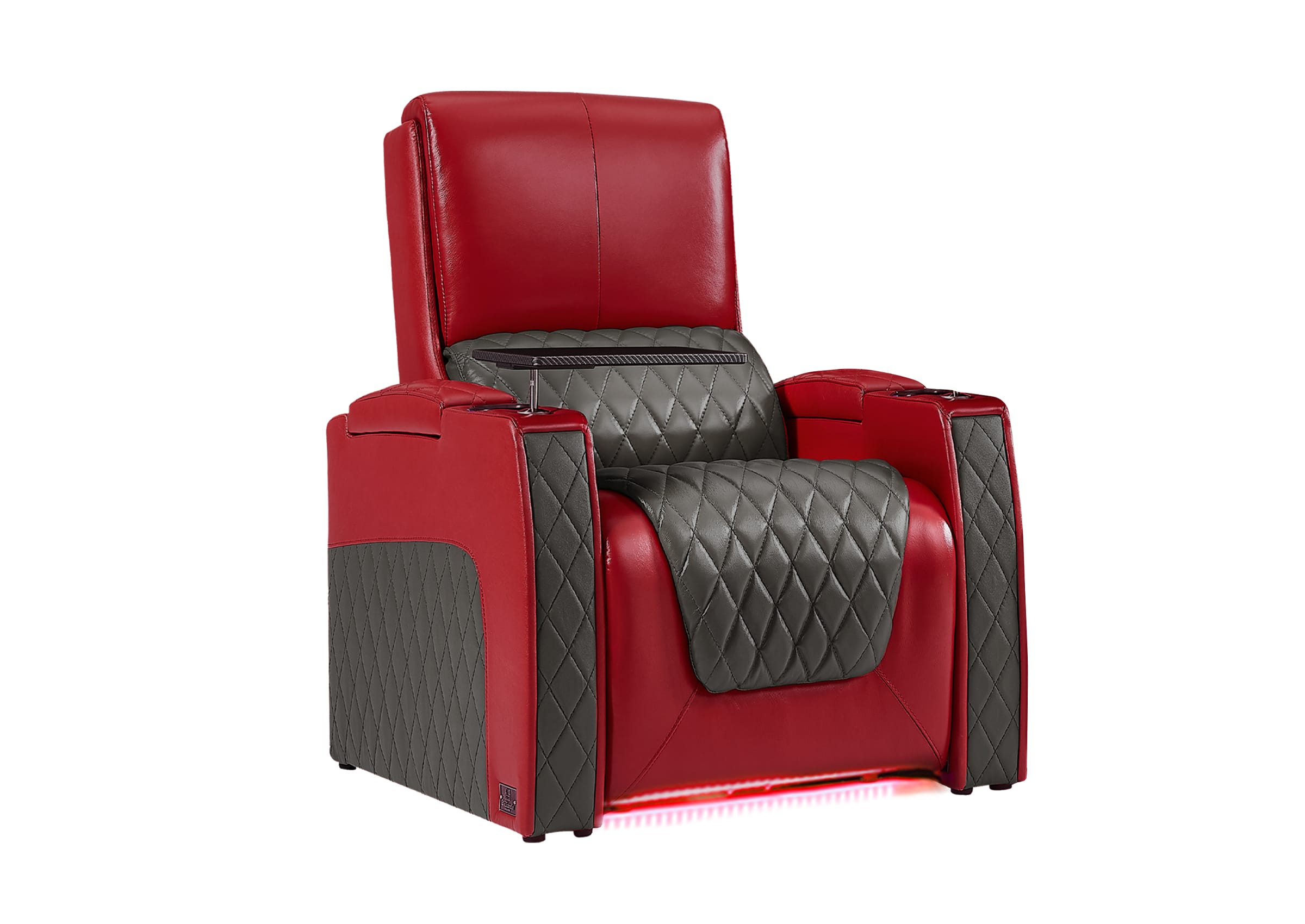 Weilianda AstroUltra Series Red Custom Dual-Color Single Recliner with Zero Gravity Seating