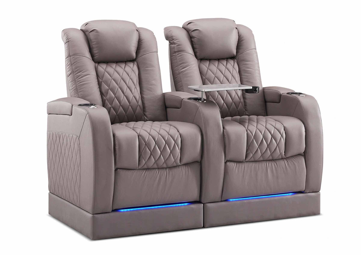 Weilianda FortLux Riser Series 2-Seat Home Theater Sofa | Power Headrest & Footrest Recliner