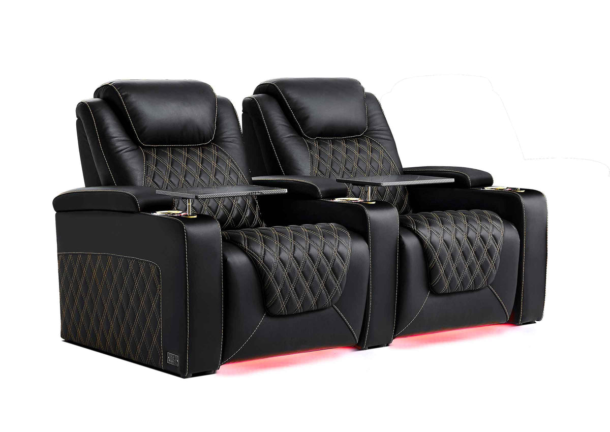 Weilianda Chic XL Series Two Seat Power Recliner | Roomy Design & Adjustable Power Headrest