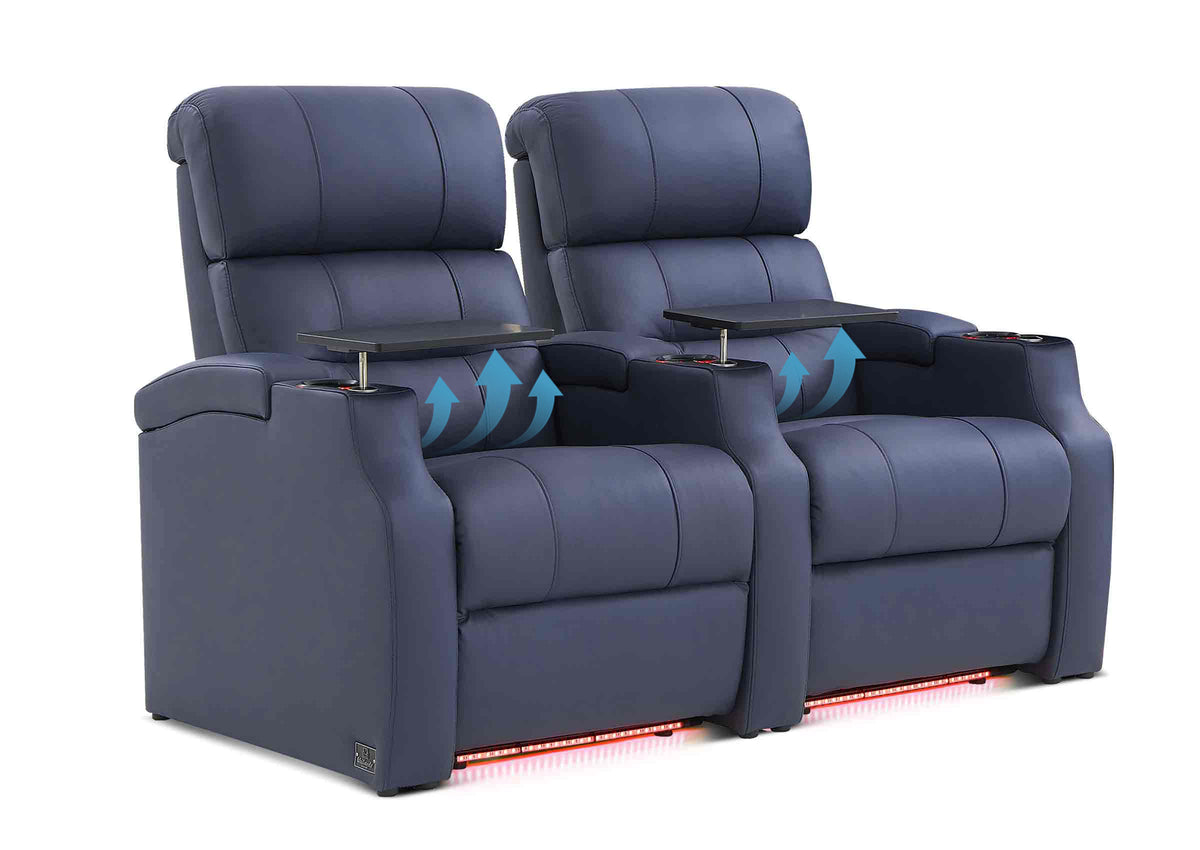 Weilianda Vanguard Lumbar Series Home Theater Loveseat Recliner with Ergonomic Lumbar Support