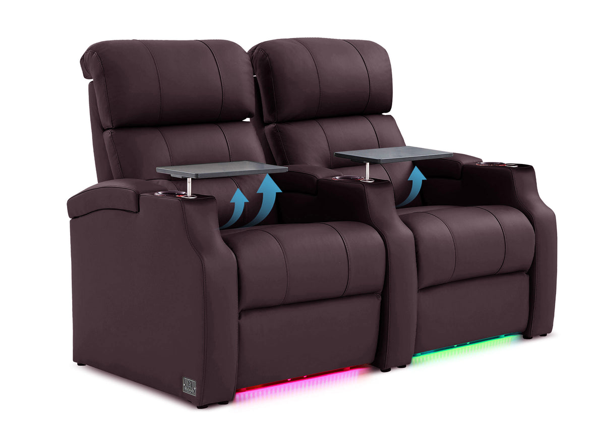 Weilianda Vanguard Lumbar Series Home Theater Loveseat Recliner with Ergonomic Lumbar Support