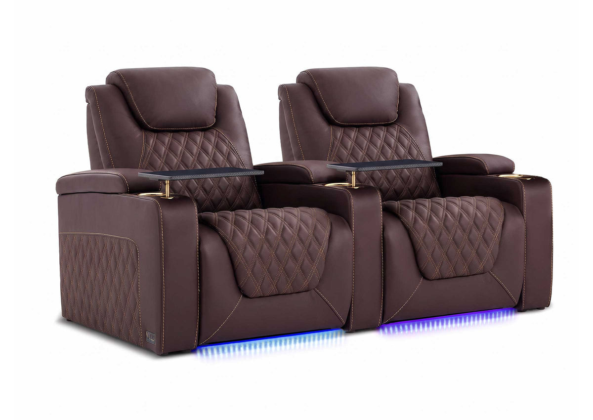 Weilianda Chic XL Series Two Seat Power Recliner | Roomy Design & Adjustable Power Headrest