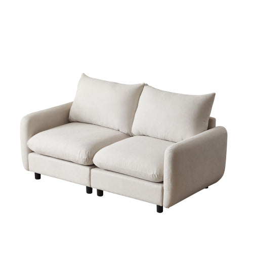 99 in. 3-Piece Modular Free Combination Sectional Sofa Couch