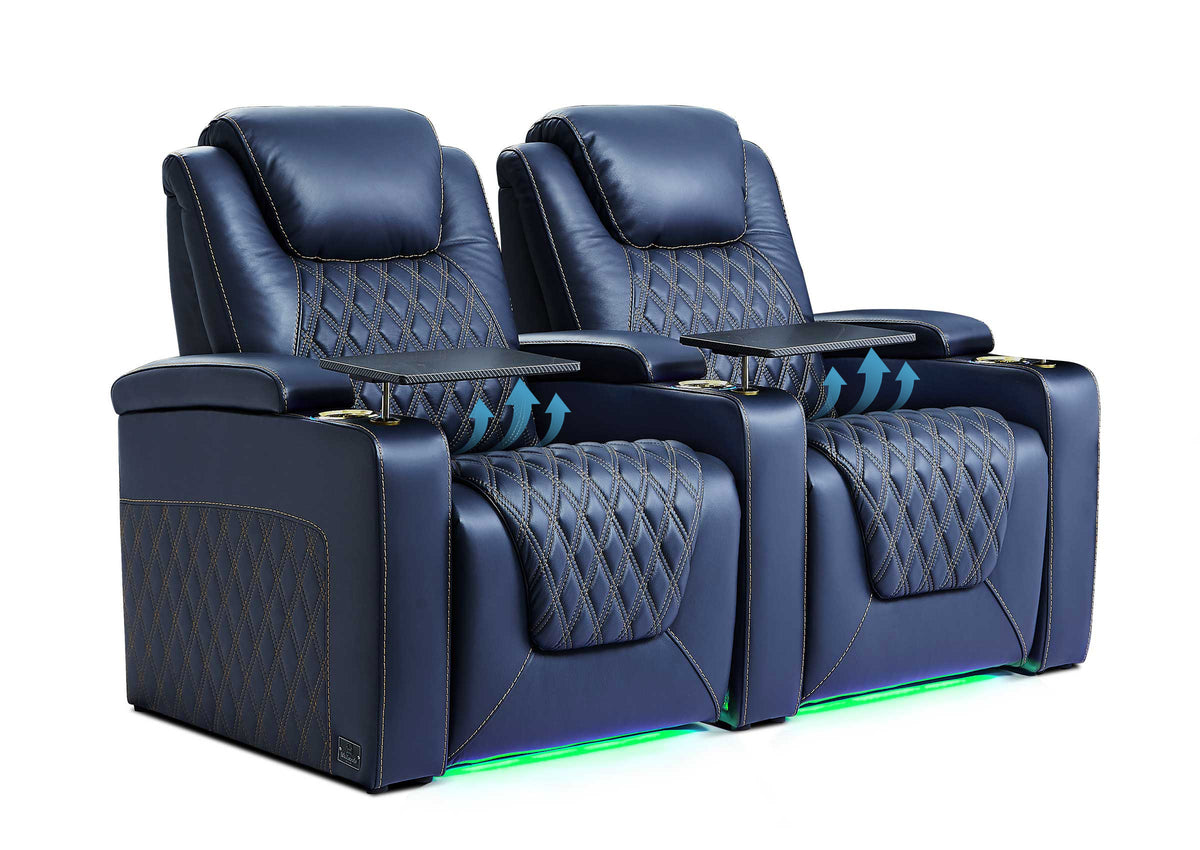 Weilianda Chic Lumbar Series 2-Seat Home Theater Sofa with Ergonomic Lumbar Support