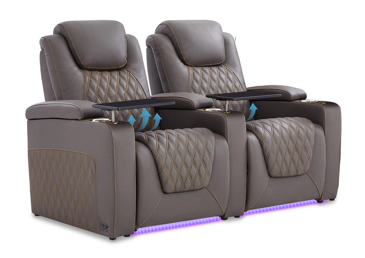 Weilianda Chic Lumbar Series 2-Seat Home Theater Sofa with Ergonomic Lumbar Support