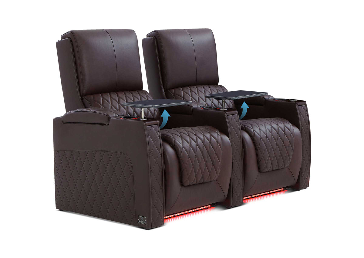 Weilianda AstroUltra Lumbar Series Two Seat Top Grain Leather Sofa with Built-in Lumbar Support