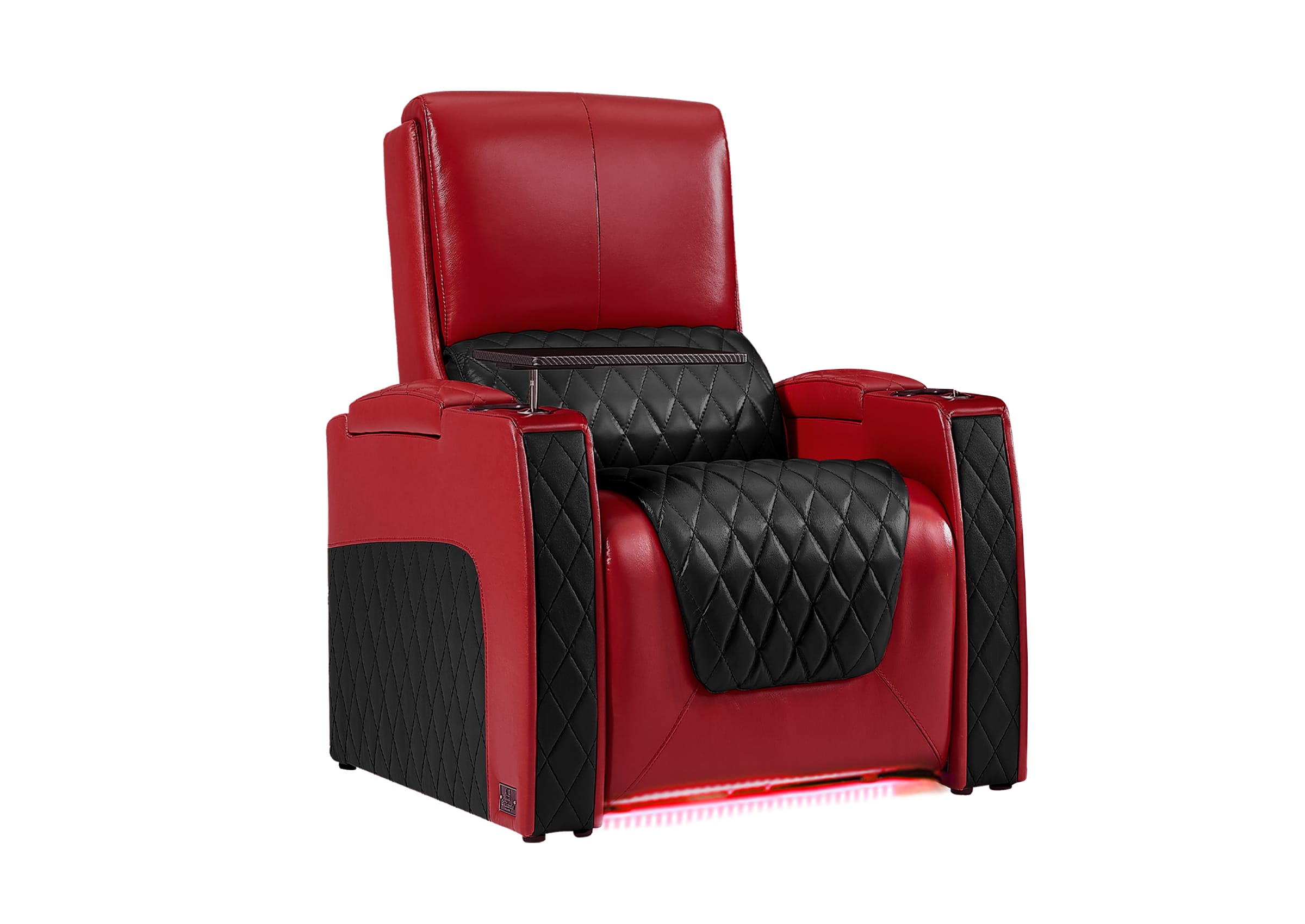 Weilianda AstroUltra Series Red Custom Dual-Color Single Recliner with Zero Gravity Seating