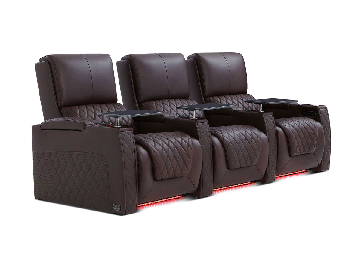 Weilianda AstroUltra XL Series – Big & Tall Design 3-Seat Movie Theater Seating | Adjustable Headrest & Lighting