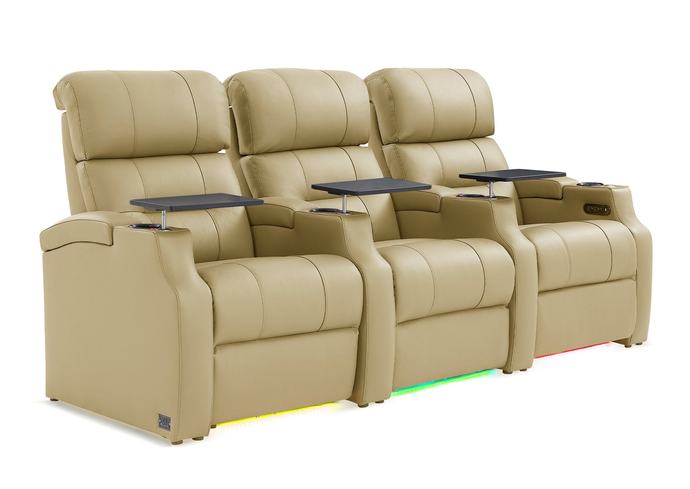 Weilianda Vanguard Series Movie Night Chair Power Recliner 3 seats Grey