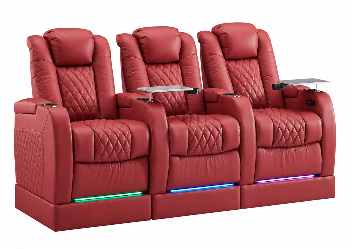 Weilianda FortLux Riser Series Three Seat Leather Recliner | Zero Gravity Seating