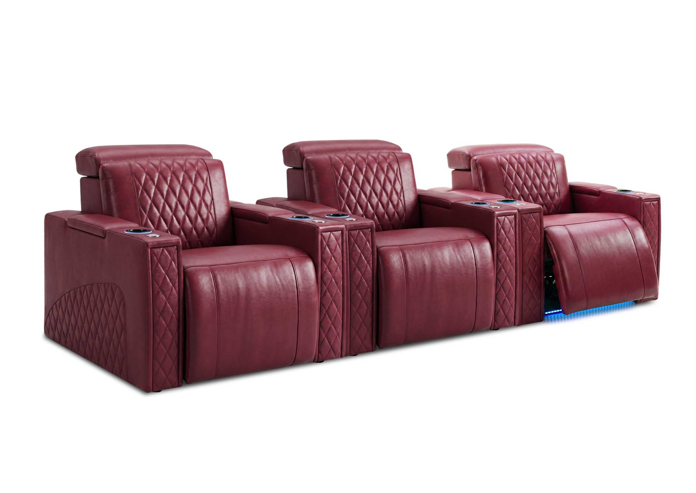 Weilianda RegalNex Series 3-Seater Low-Profile Home Theater Seating | Power Recliner Sofa