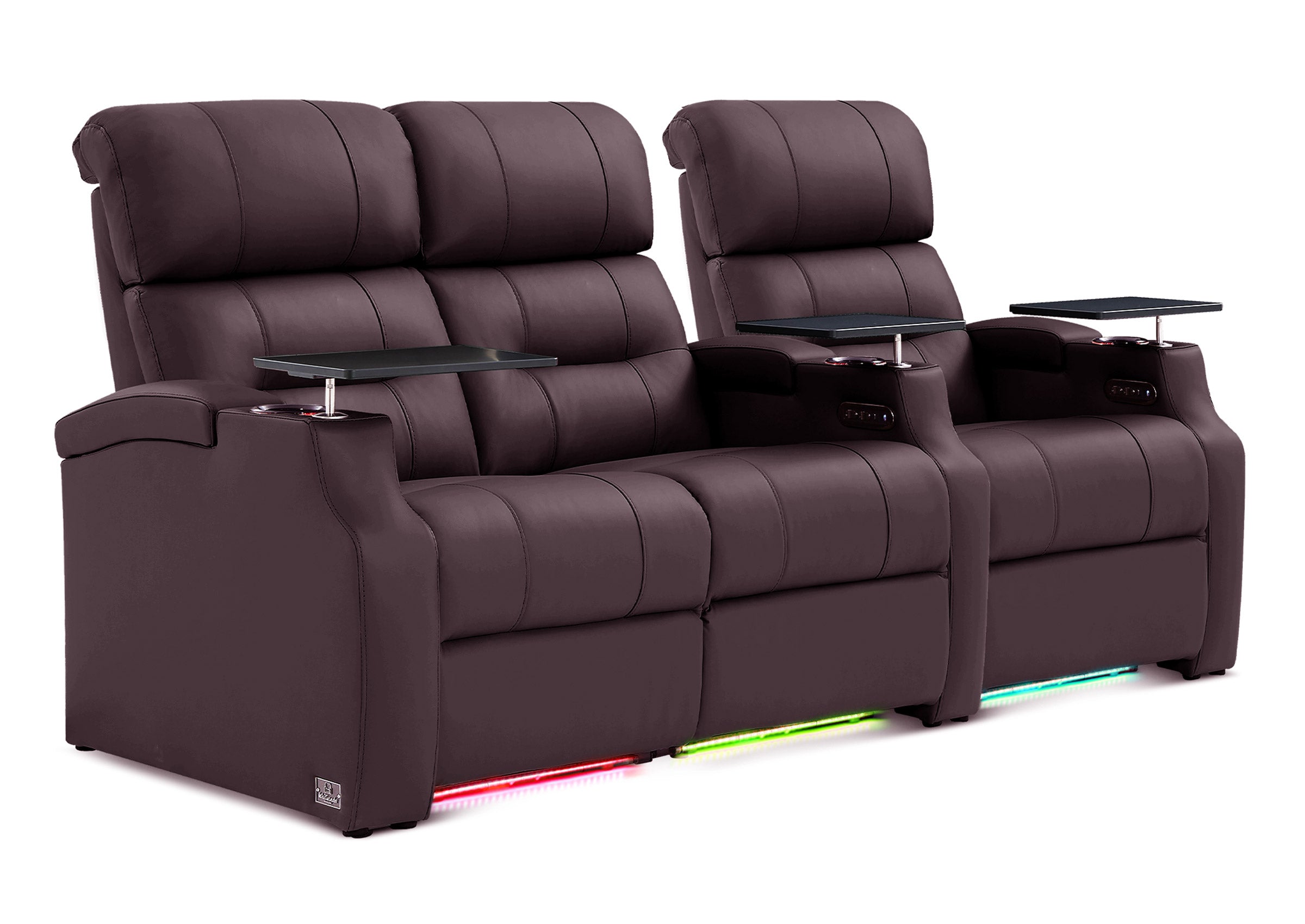 Weilianda Vanguard Series Movie Night Chair Power Recliner 3 seats Grey