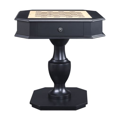 Classic Reversible Chess & Checkers Game Table with Storage Tray, Cherry Finish
