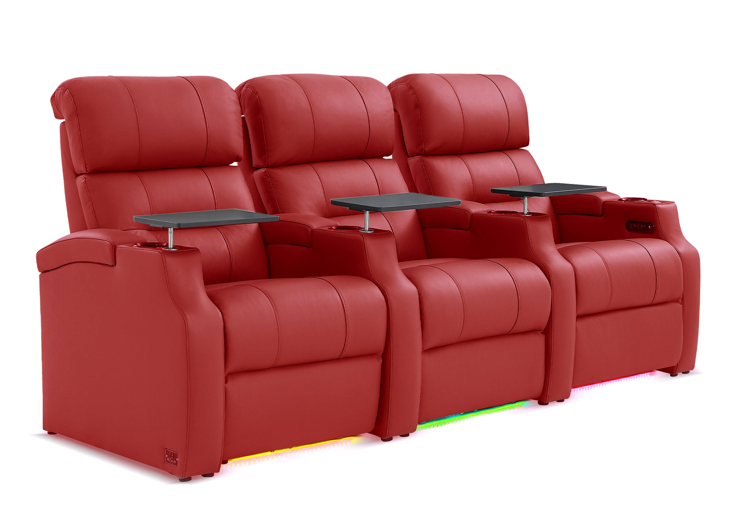 Weilianda Vanguard Series Movie Night Chair Power Recliner 3 seats Grey