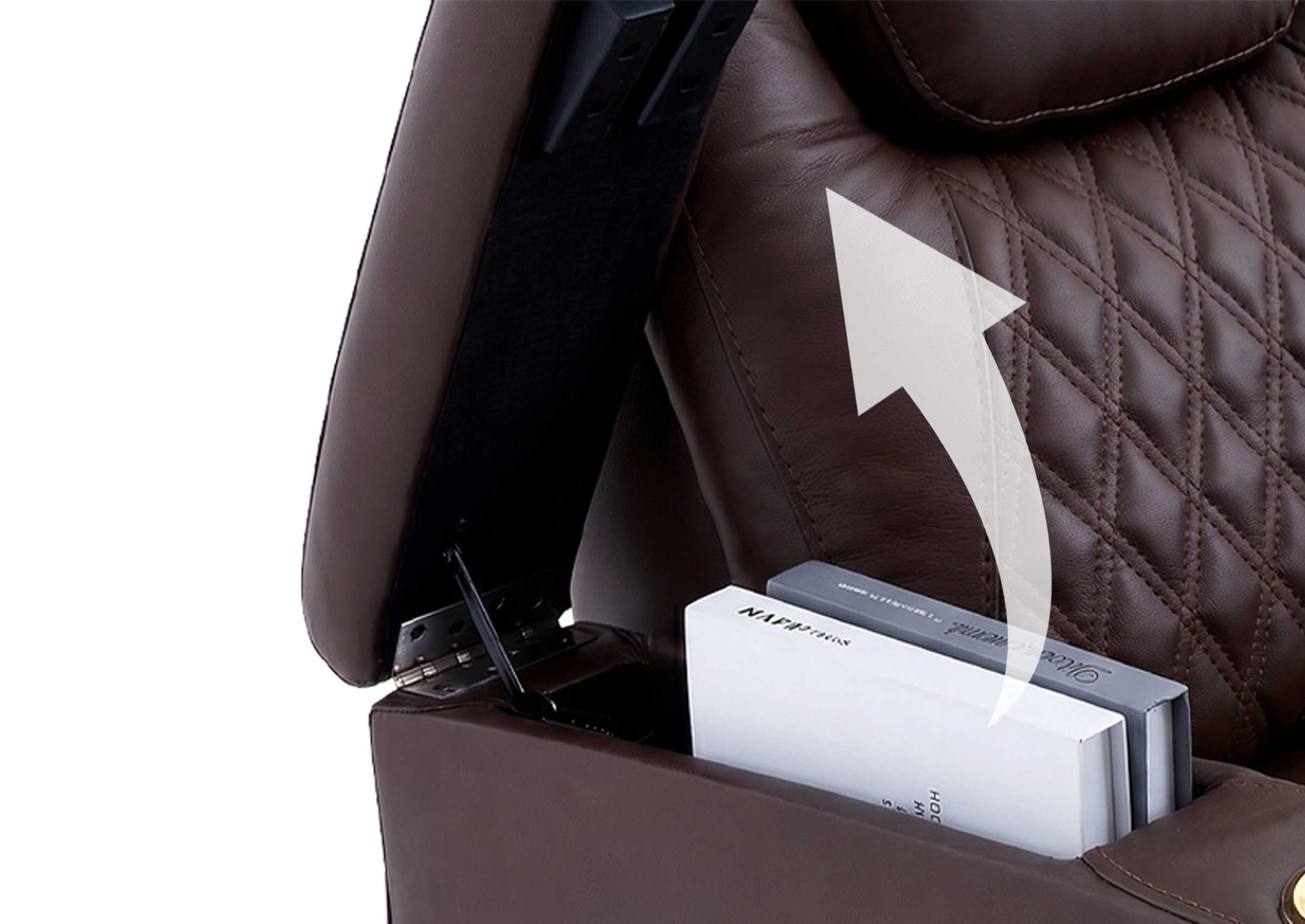 Chic Series Brown Power Recliner | Ambient Lighting Sofa