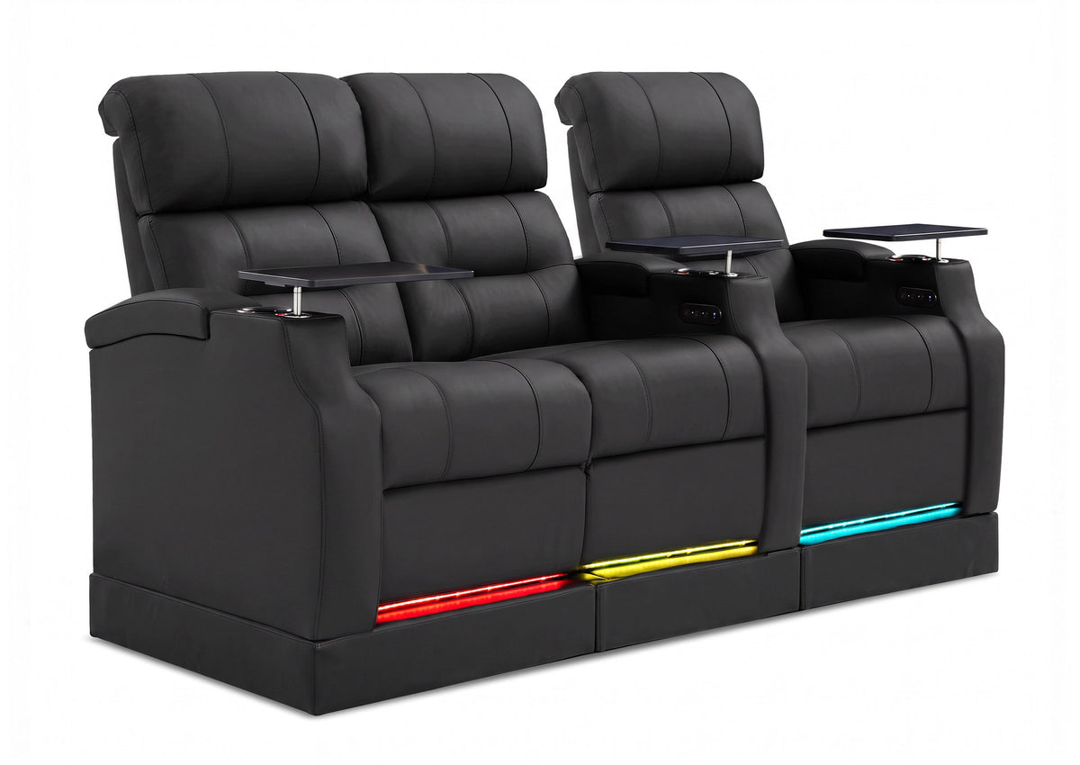 Weilianda Vanguard Riser Series Home Theater Seating Row of 3 | Zero Gravity Recliner