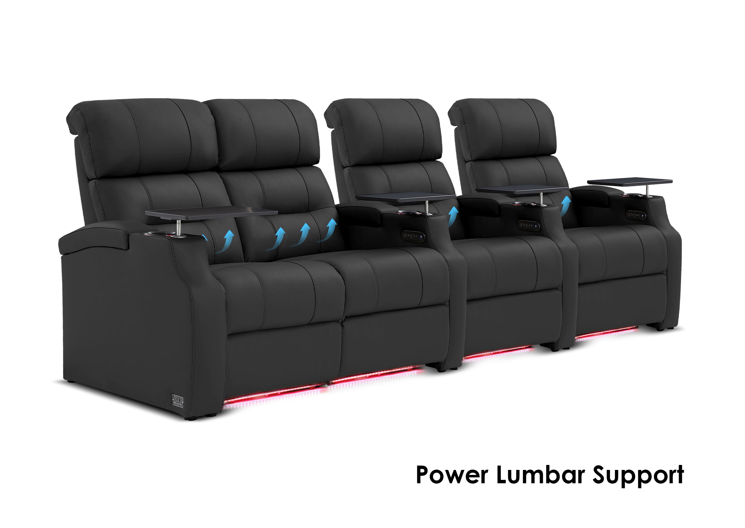 Weilianda Vanguard Lumbar Series Zero Gravity Seating Row of 4 with Integrated Lumbar Support