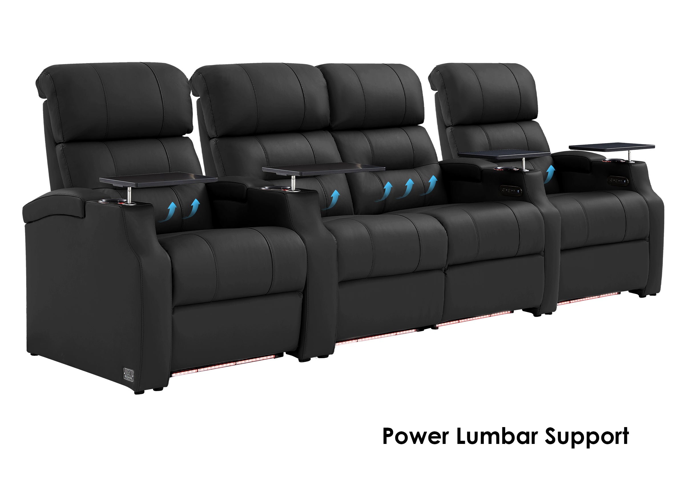 Weilianda Vanguard Lumbar Series Zero Gravity Seating Row of 4 with Integrated Lumbar Support