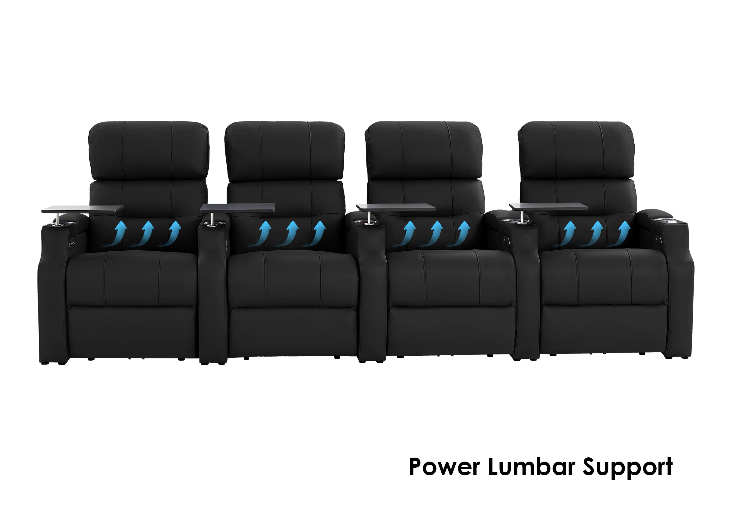 Weilianda Vanguard Lumbar Series Zero Gravity Seating Row of 4 with Integrated Lumbar Support