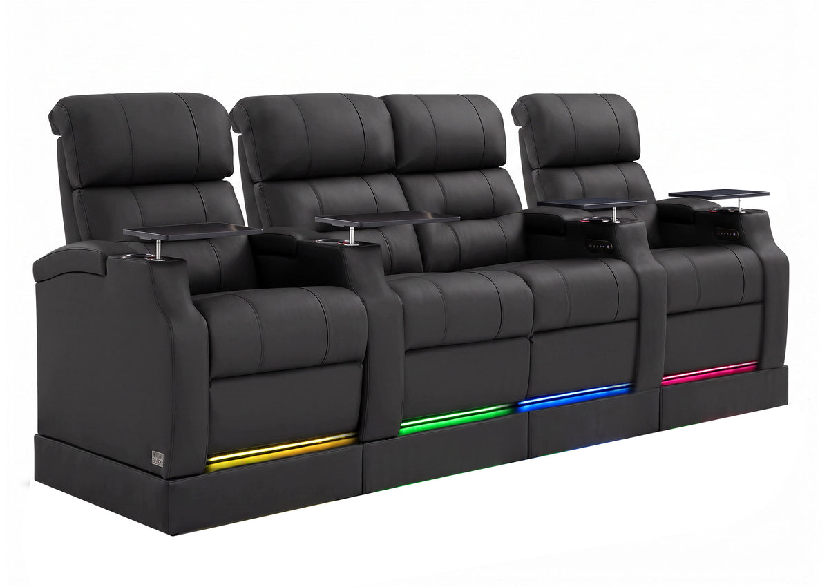 Weilianda Vanguard Riser Series 4-Seat Home Power Recliner | 7-Color RGB Lighting