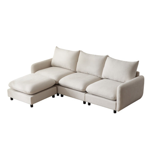 99 in. 3-Piece Modular Free Combination Sectional Sofa Couch
