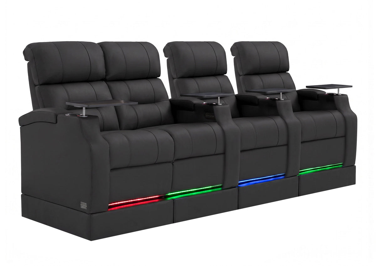 Weilianda Vanguard Riser Series 4-Seat Home Power Recliner | 7-Color RGB Lighting