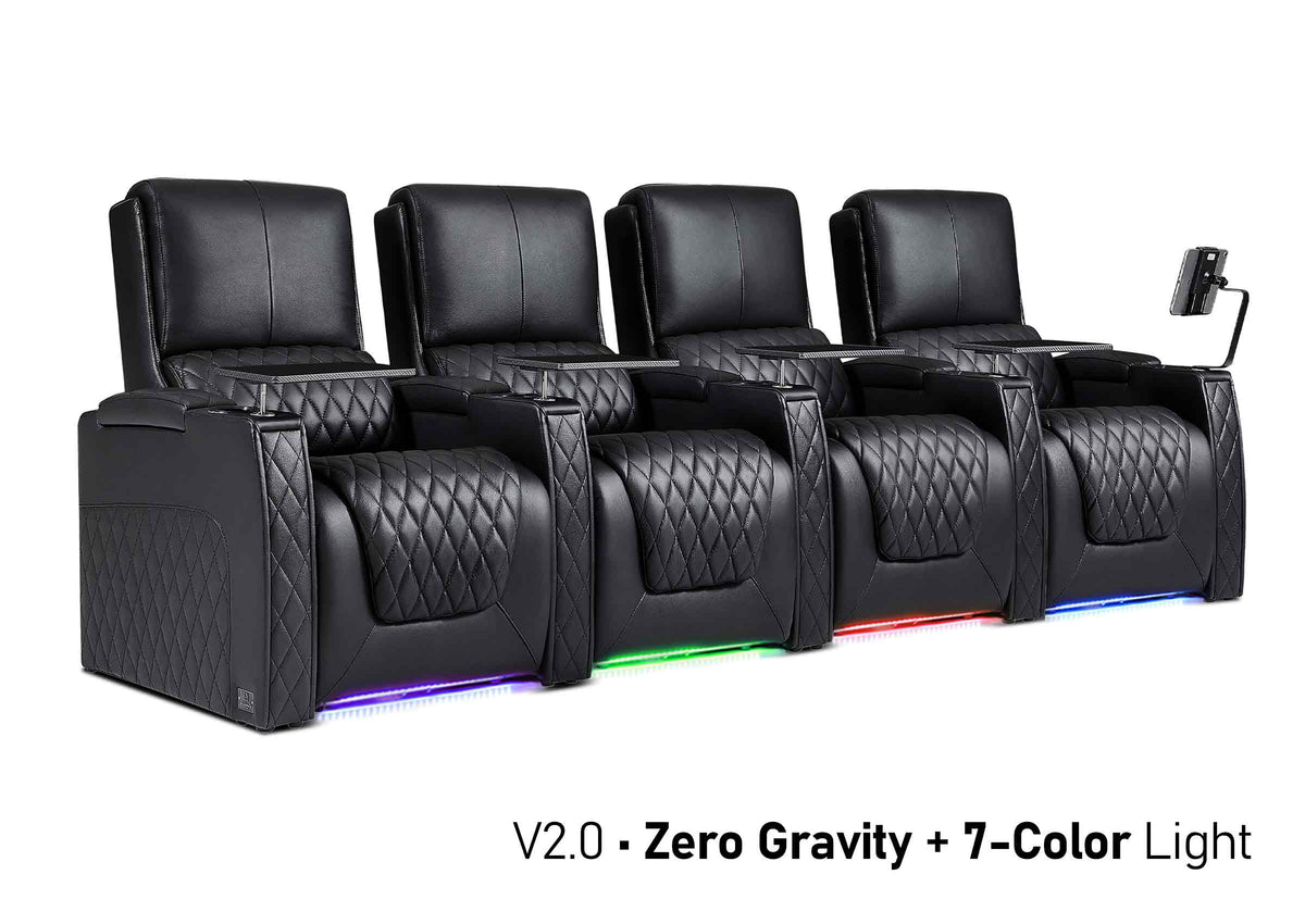 Zero Gravity 4-Seat Leather Theater Recliners