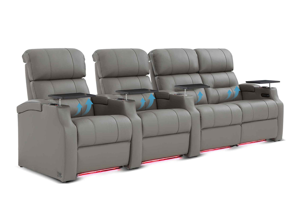 Weilianda Vanguard Lumbar Series Zero Gravity Seating Row of 4 with Integrated Lumbar Support