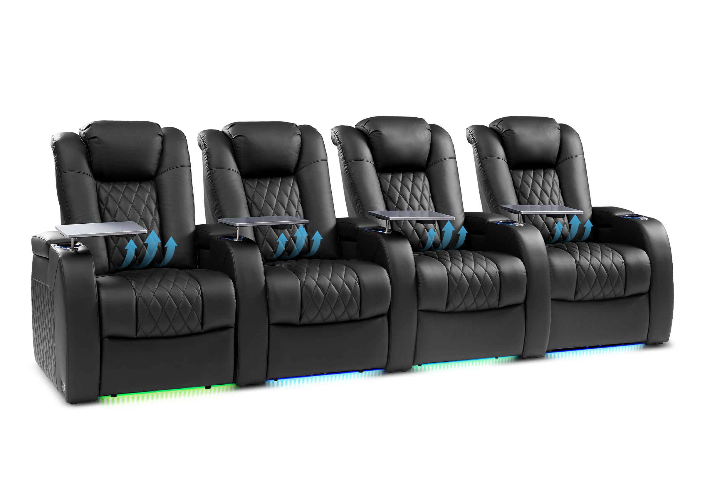 Limited-Time Flash Sale | Genuine Leather Power Reclining Home Theater Seating