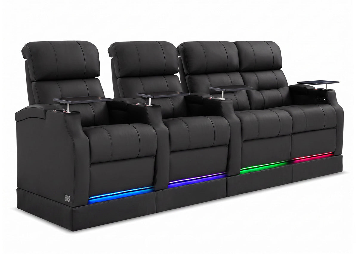 Weilianda Vanguard Riser Series 4-Seat Home Power Recliner | 7-Color RGB Lighting
